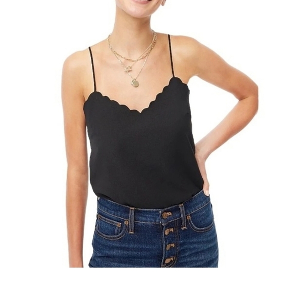 NWOT J.Crew Factory Scalloped Trim Cami - Picture 9 of 9